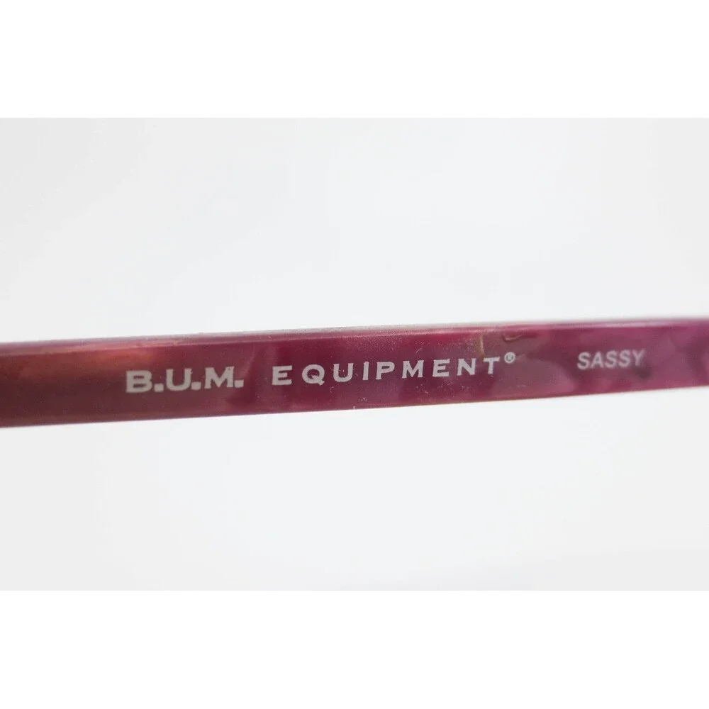 B.U.M. Equipment Sassy Eyeglass Frames Purple Leopard Print 53-16-135 Cat Eye
